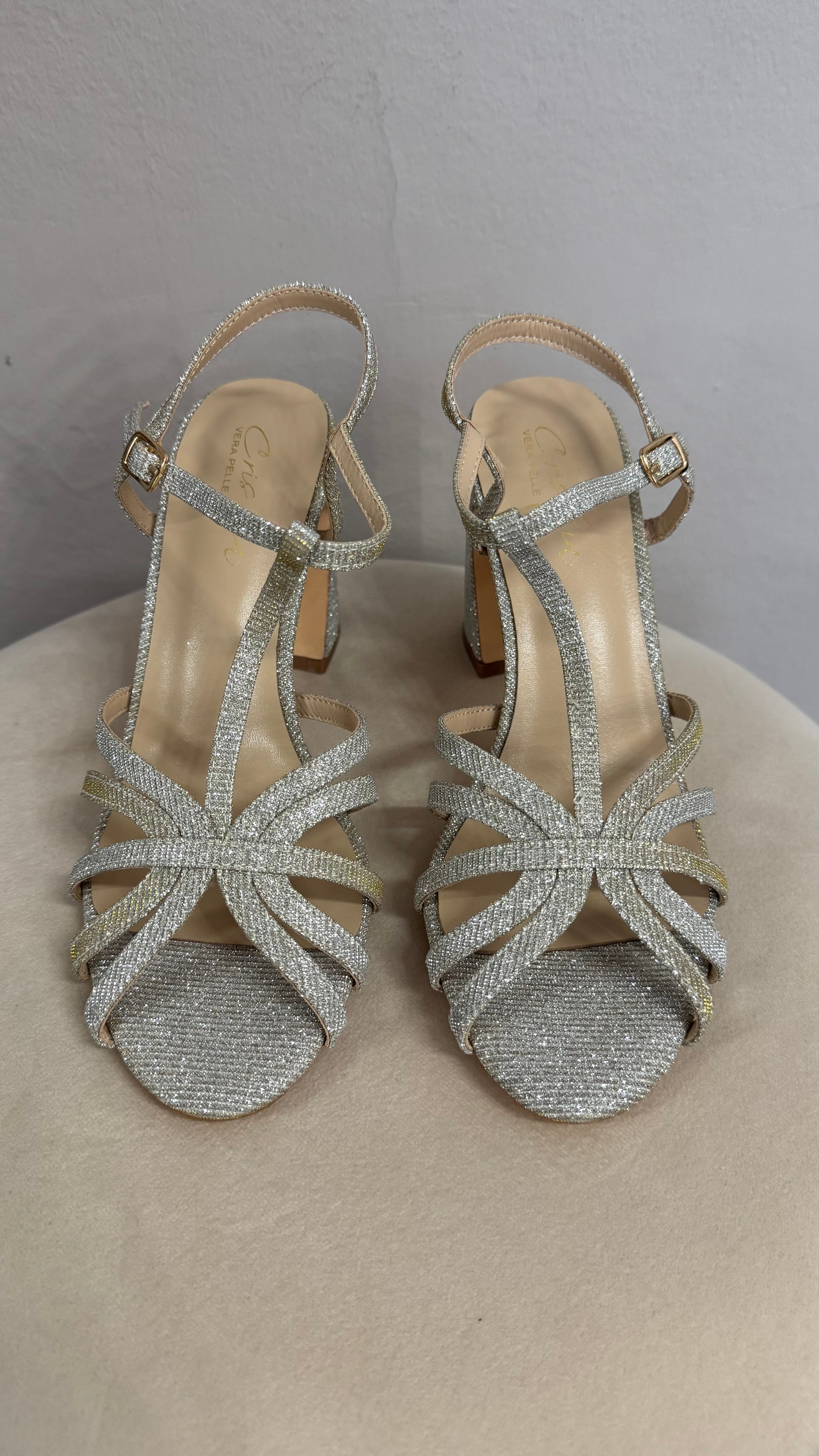 Celine Lurex Champagne pelle