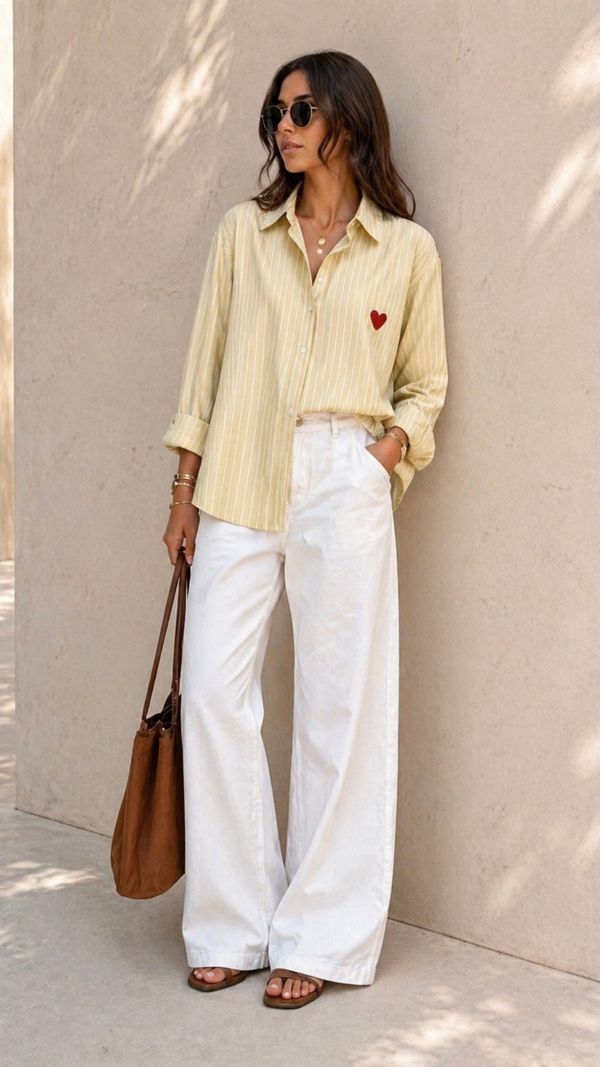Camicia Righe Cuore