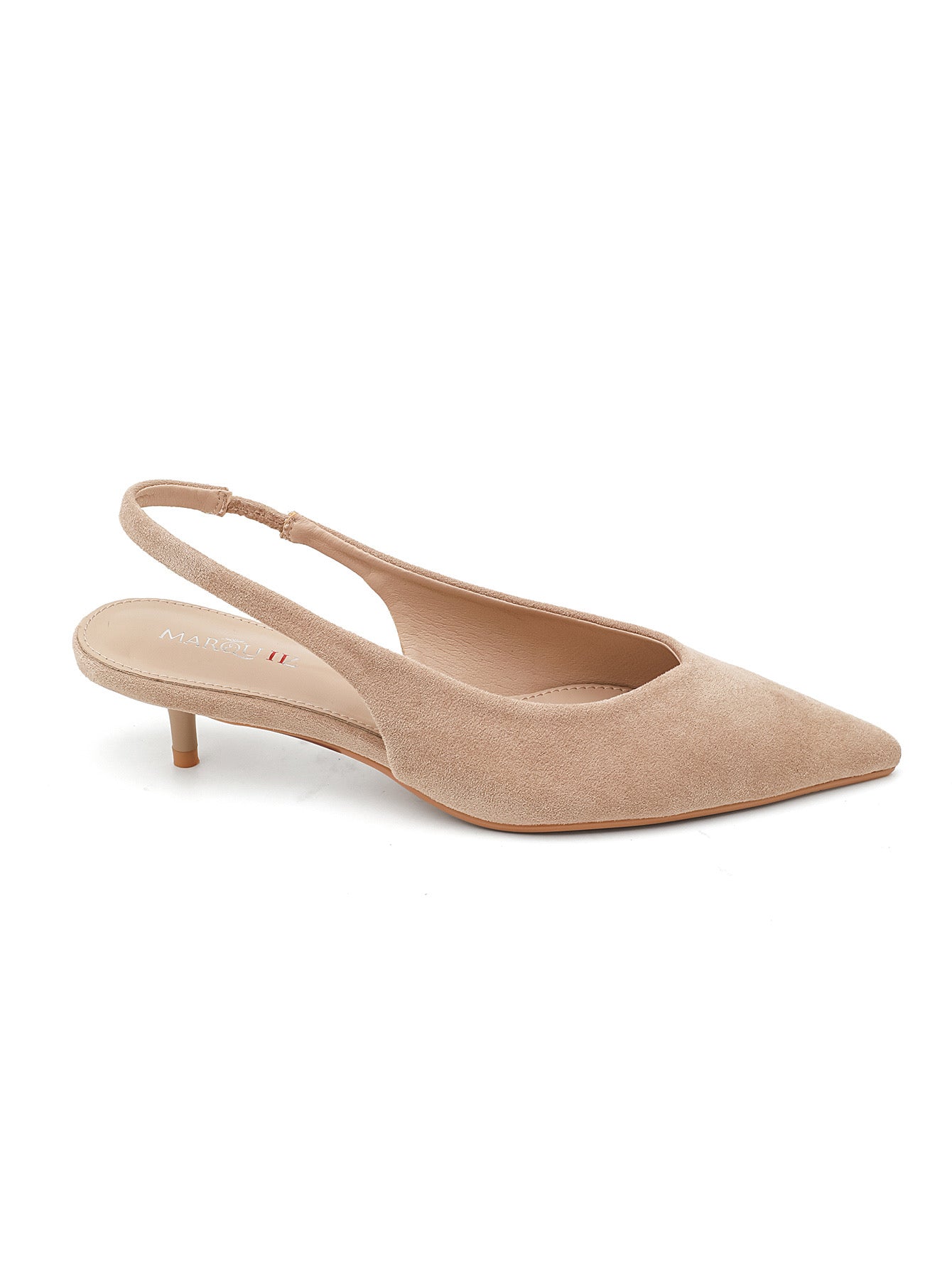 Slingback Nude Suede