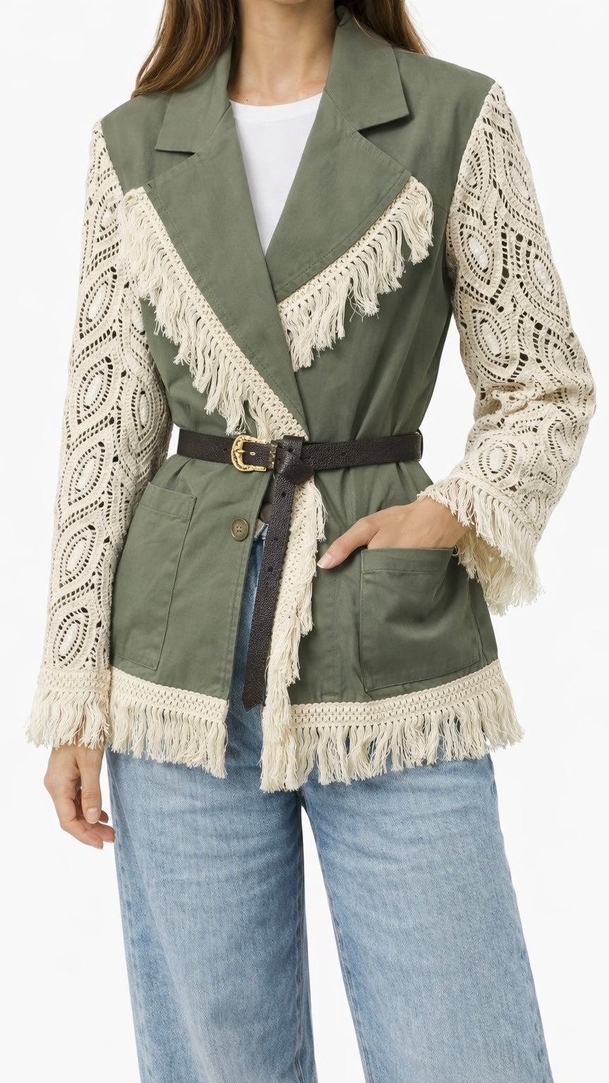 Giacca Boho Lace