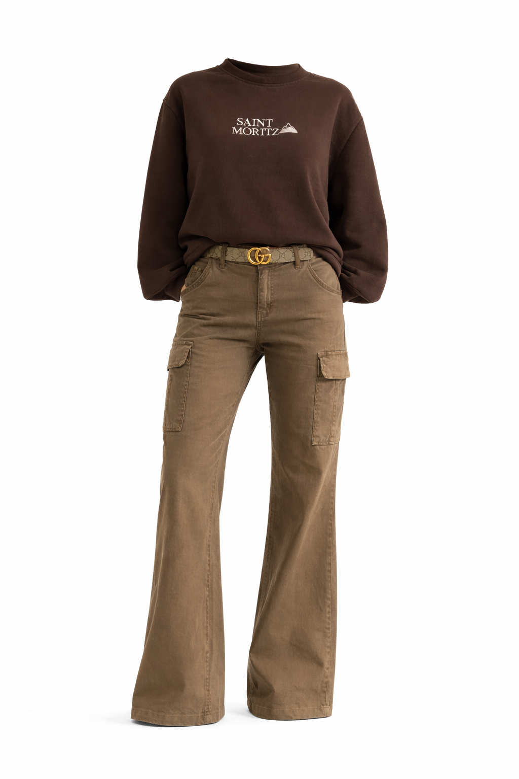 Pantaloni Cargo Flare