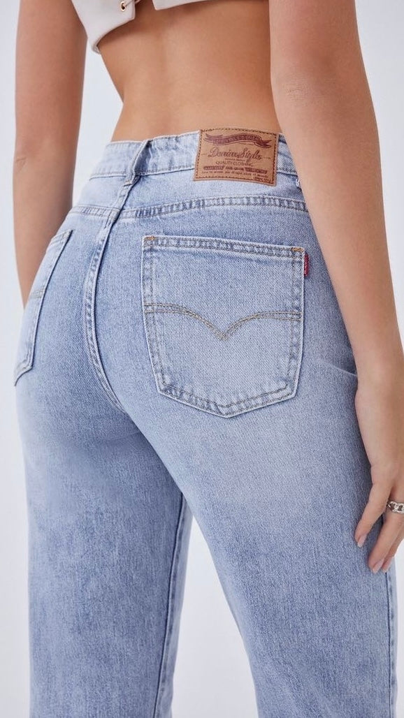 Jeans Mom Fit Premium Azur