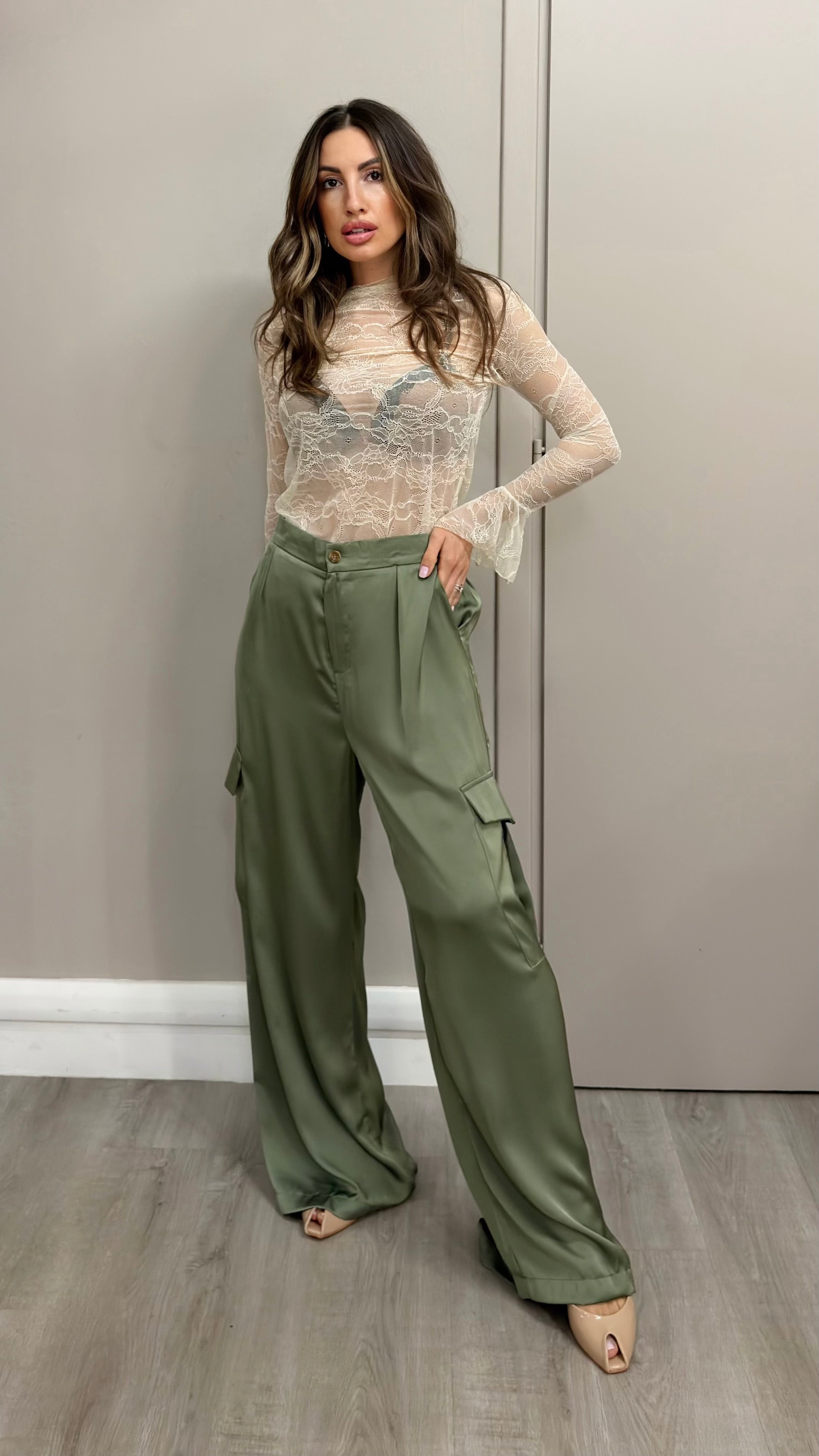 Pantalone Cargo in Raso Take2 Brand