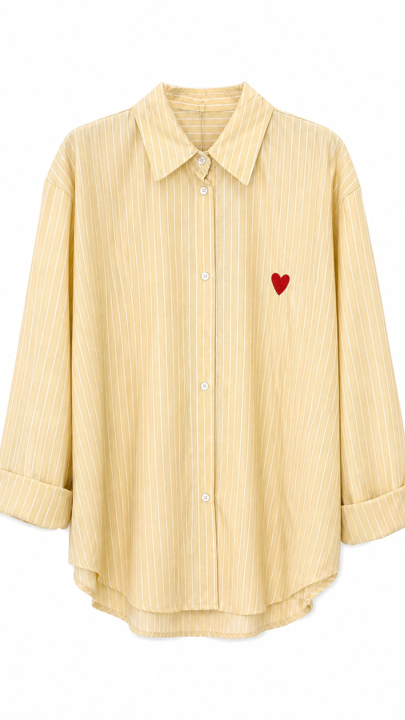 Camicia Righe Cuore