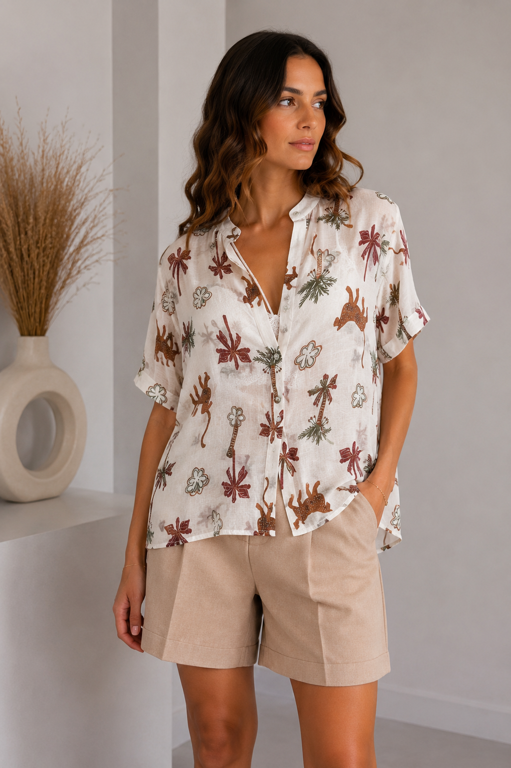 Camicia Fantasia misto Seta