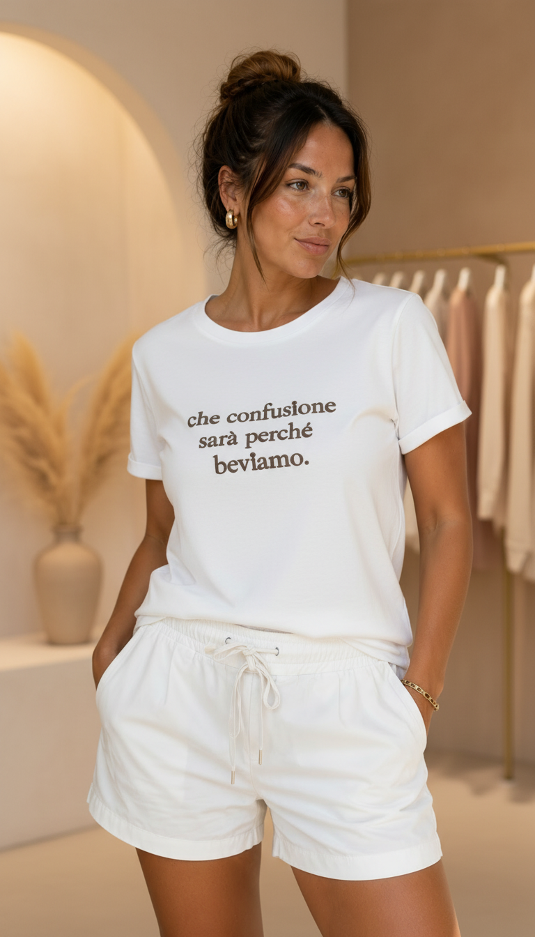 T shirt “ Sará perché beviamo”