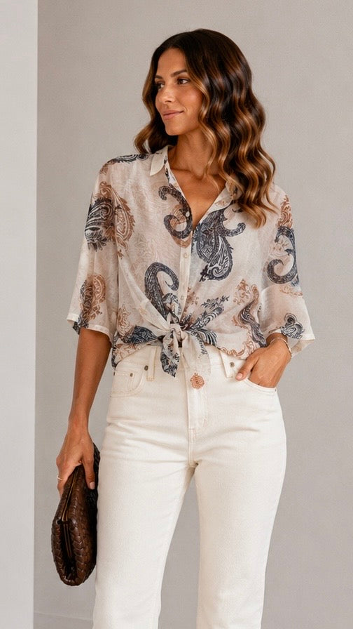 Camicia Fantasia misto Seta