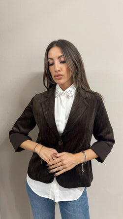 Blazer Velluto Moro