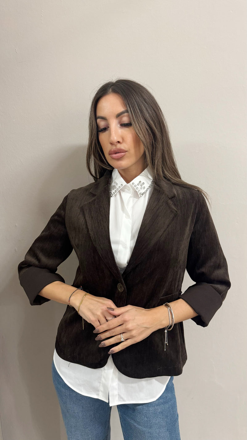 Blazer Velluto Moro