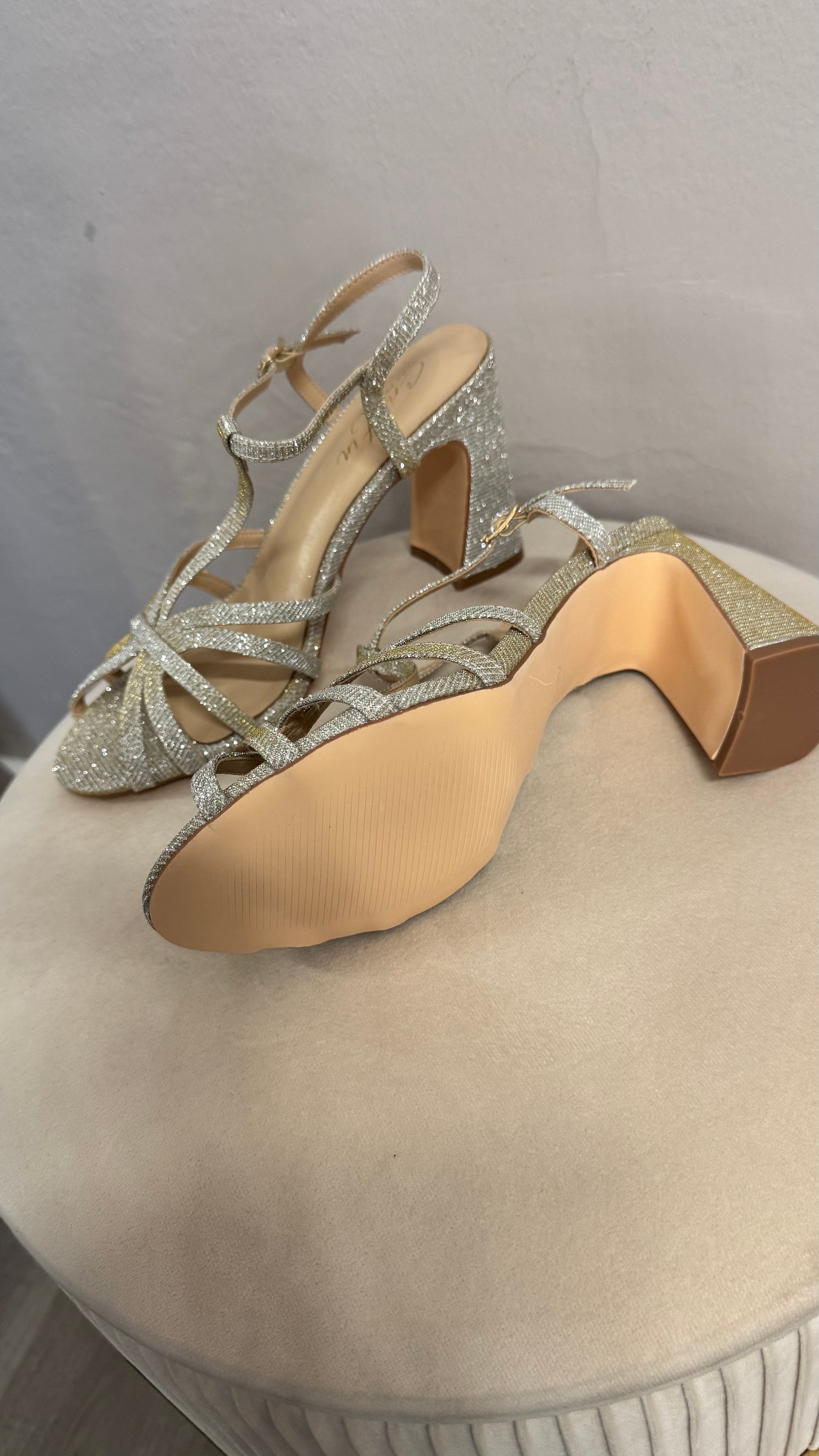 Celine Lurex Champagne pelle