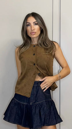 Gilet Cow Suede