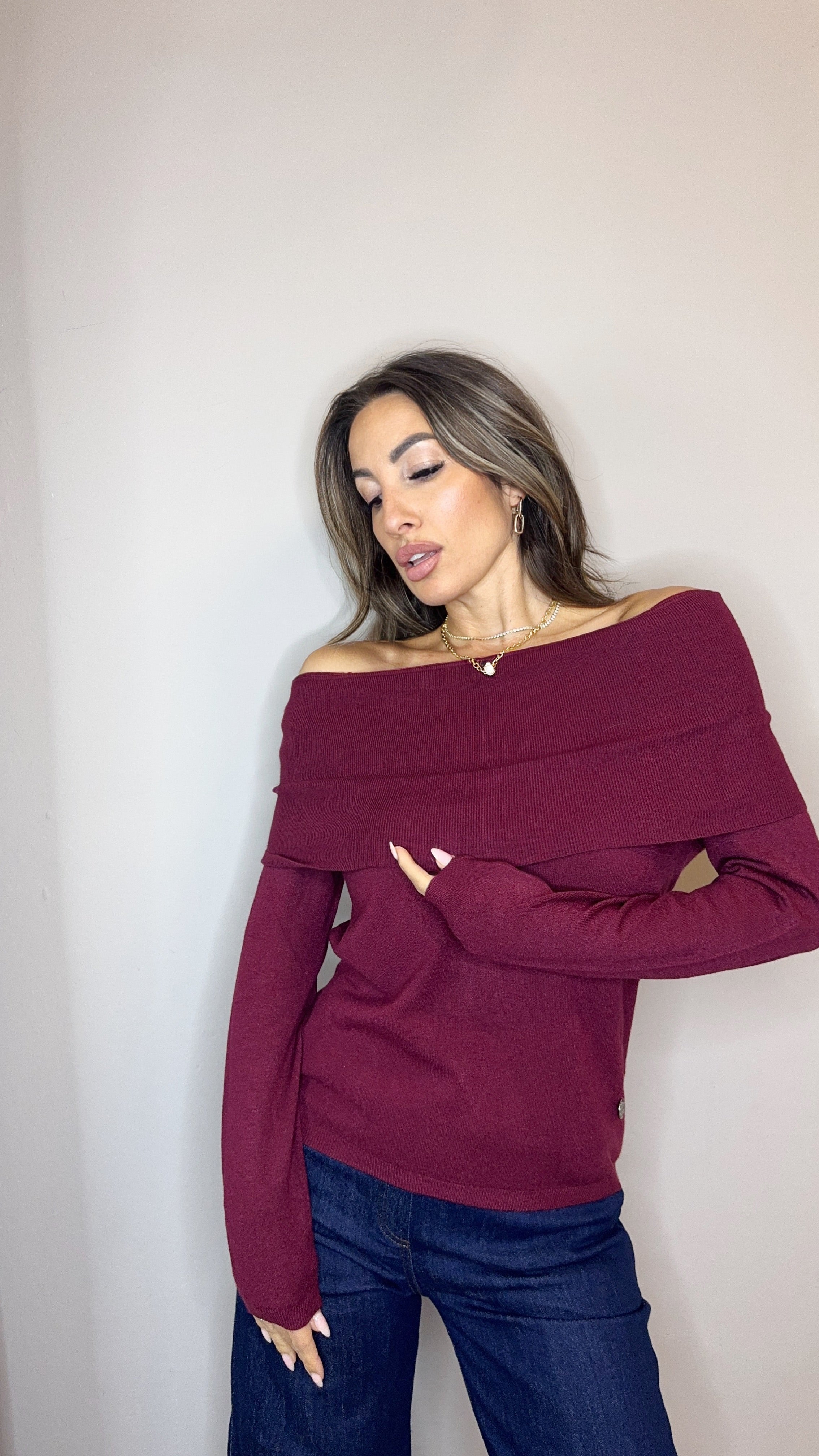 Maglia Scollo Chiffer