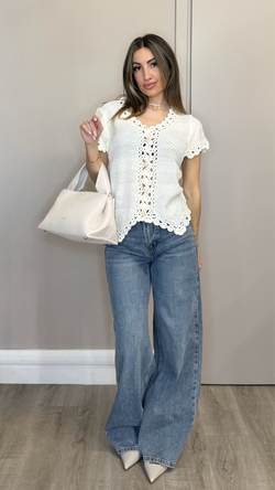 Maglia Crochet Cuori
