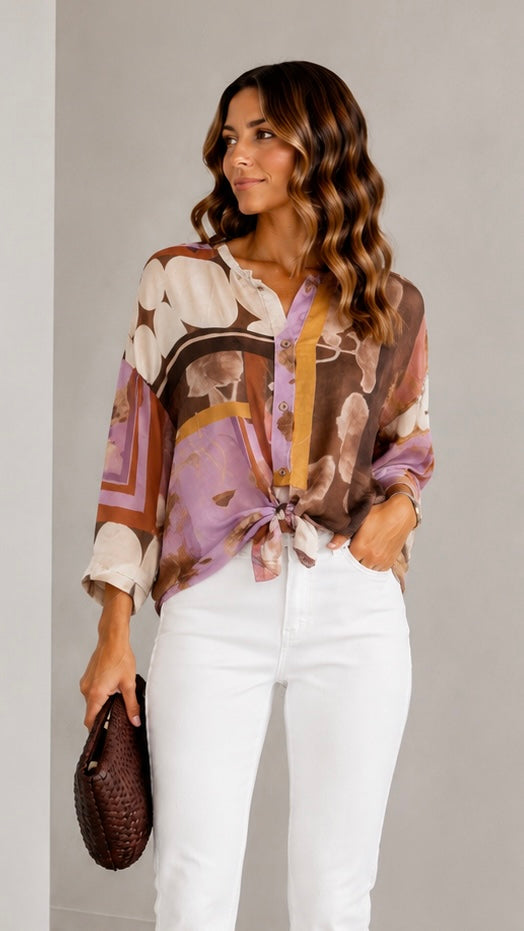 Camicia Fantasia misto Seta