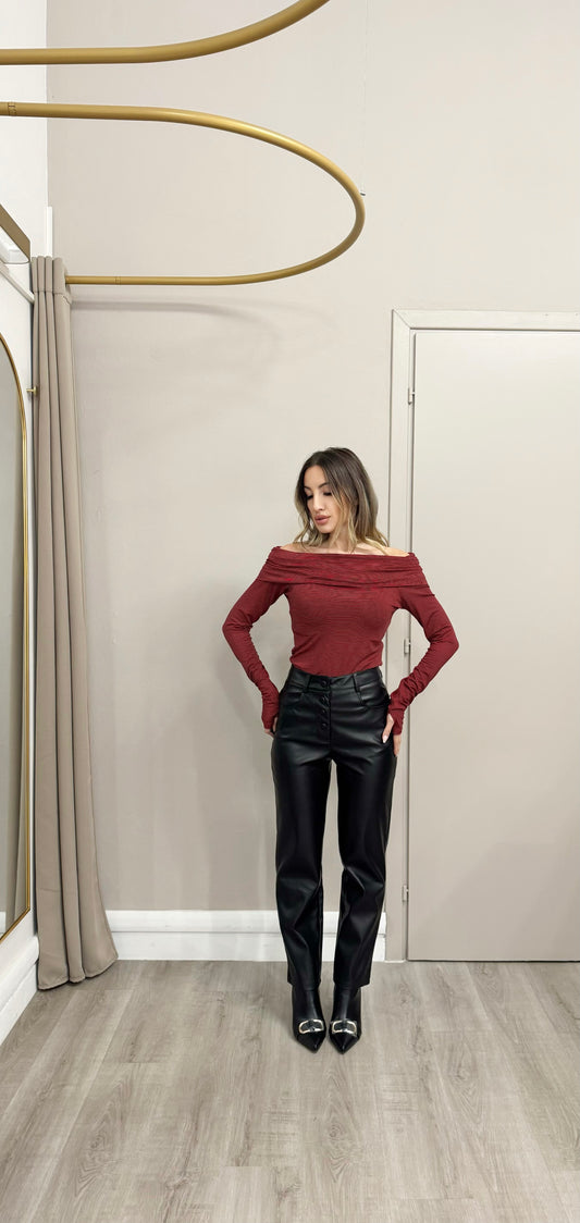 Pantalone ecopelle