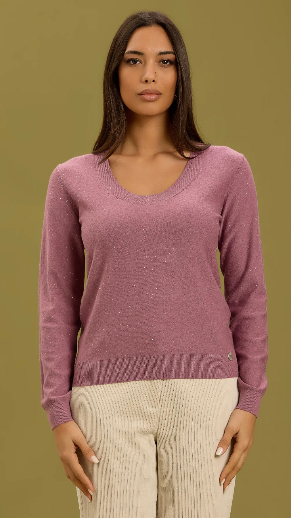 Maglia Girocollo Pailettes