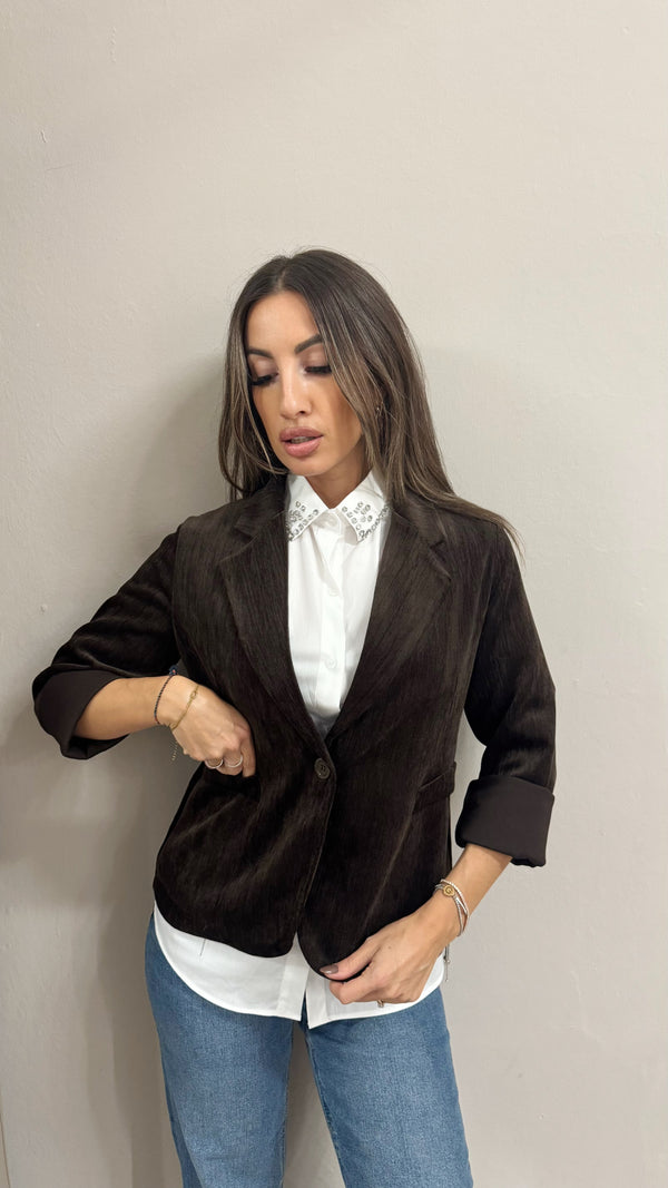 Blazer Velluto Moro