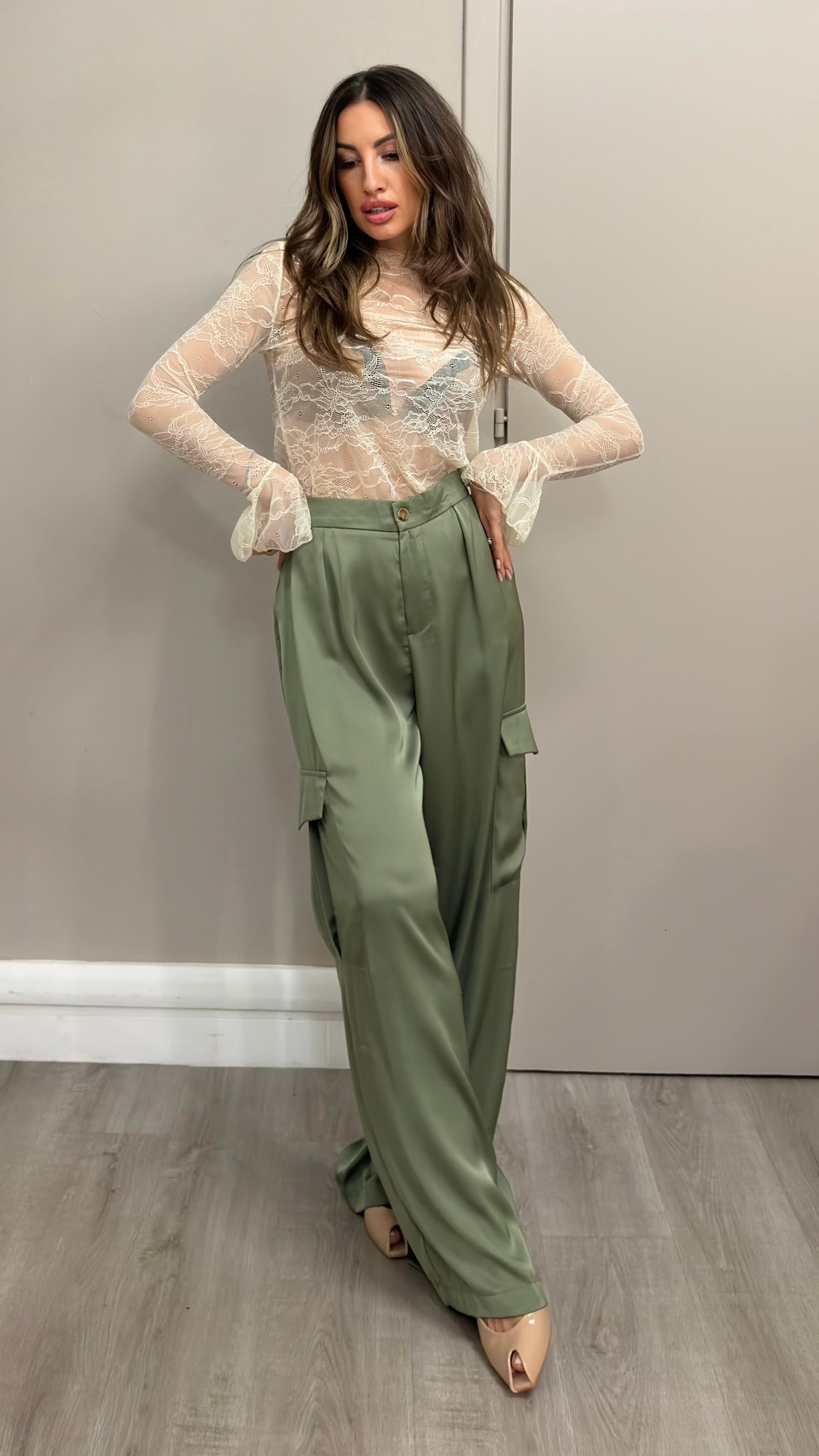 Pantalone Cargo in Raso Take2 Brand