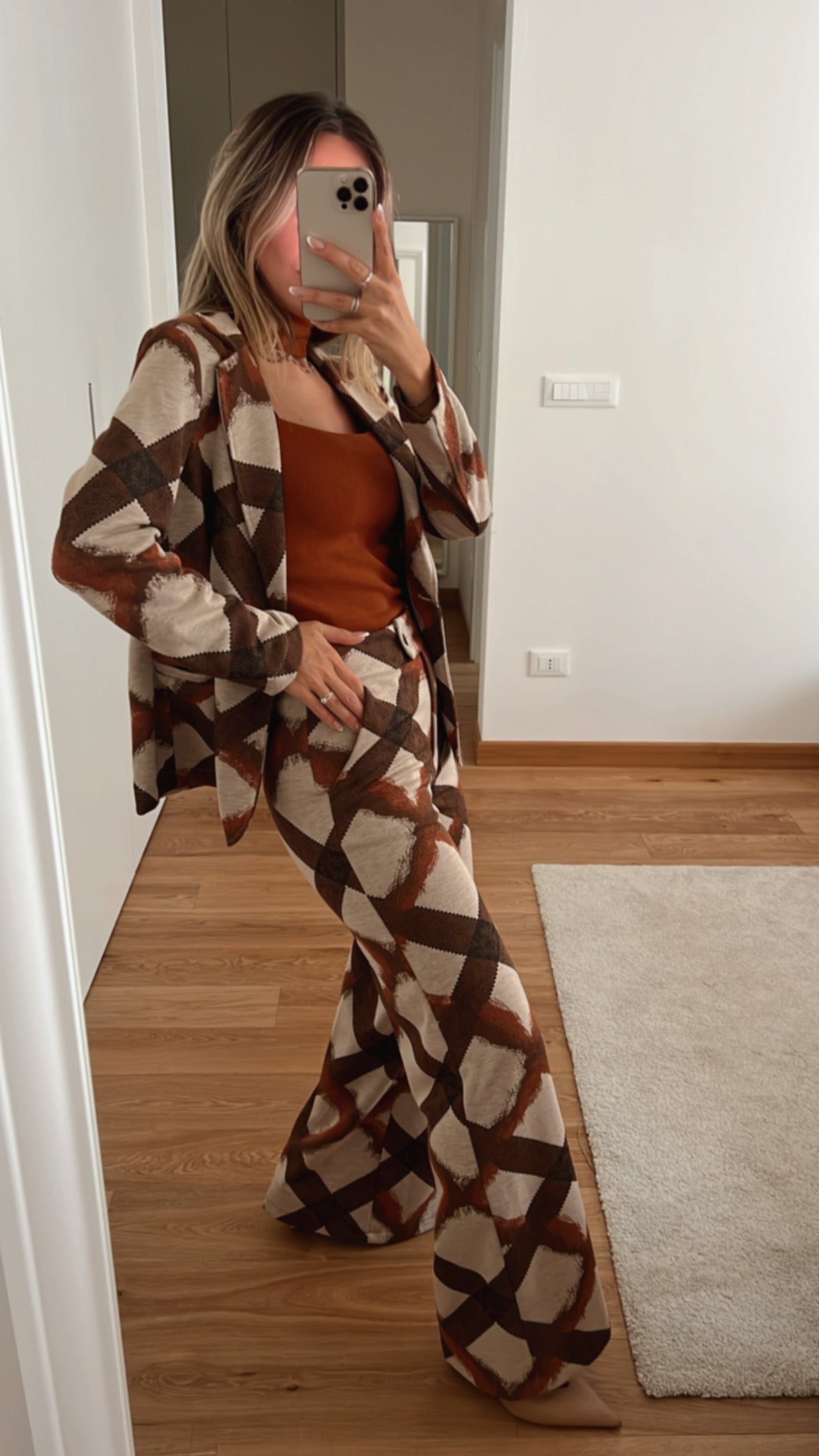 Pantaloni Jacquard