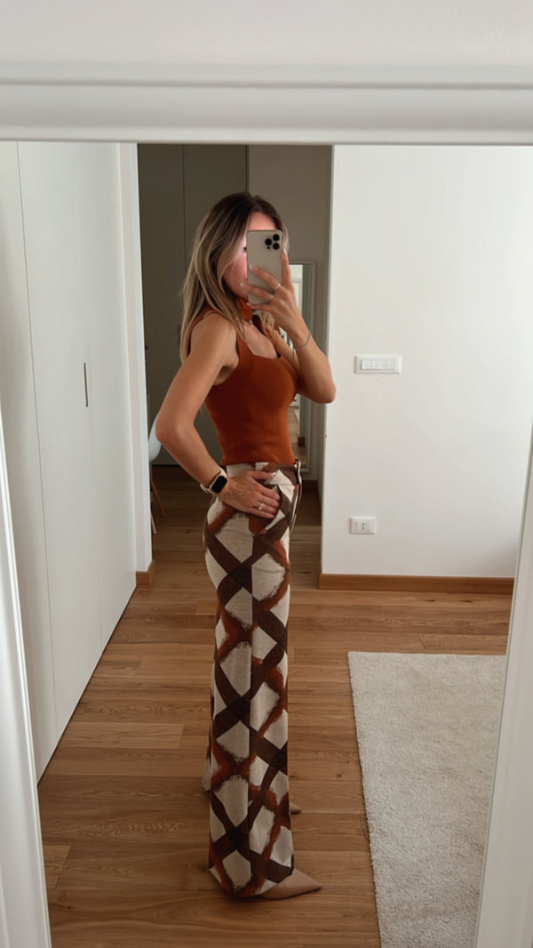 Pantaloni Jacquard