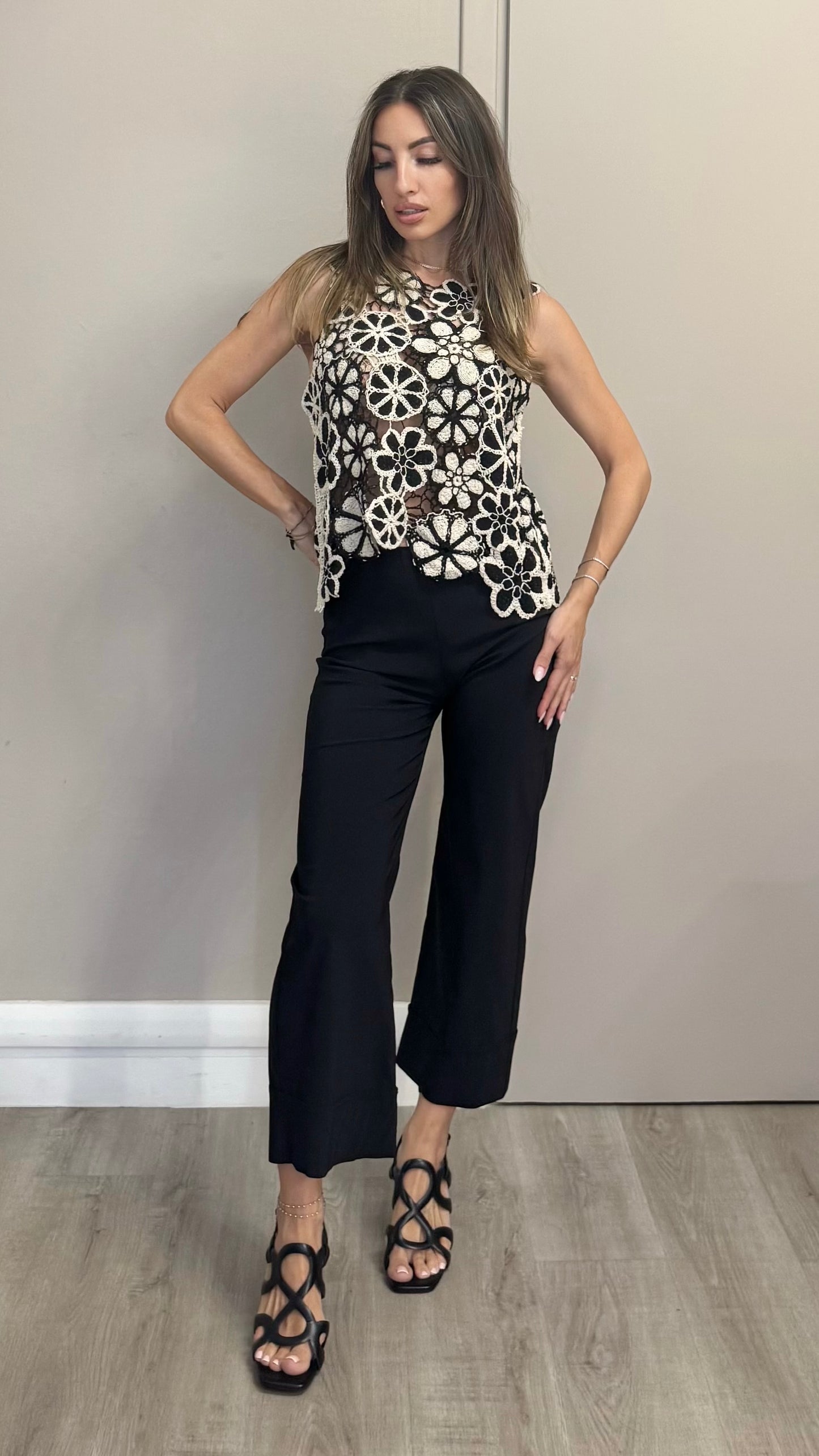 Top Crochet Floreale