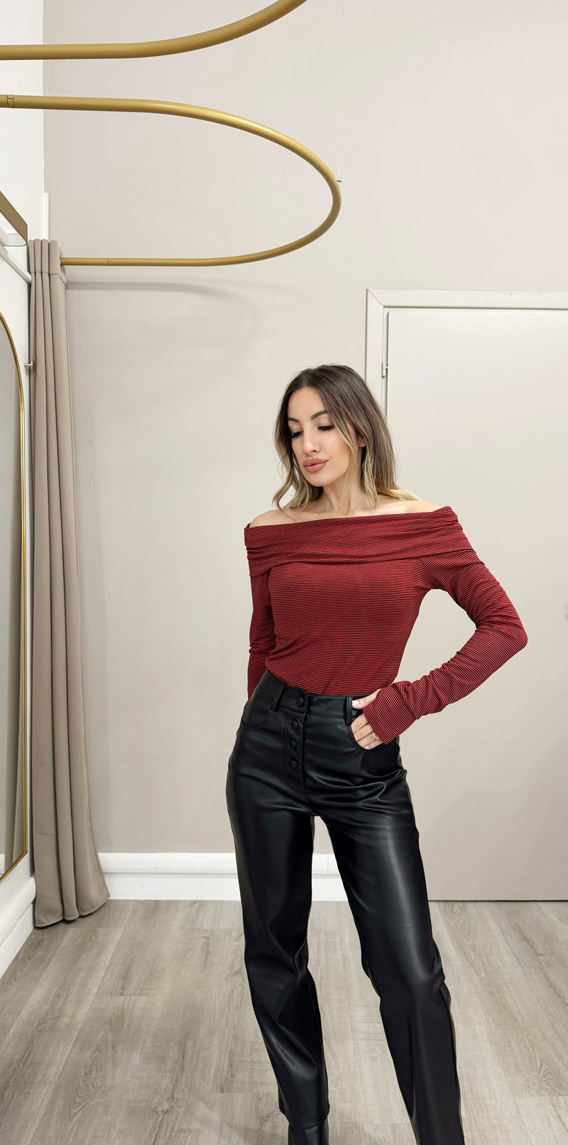 Pantalone ecopelle