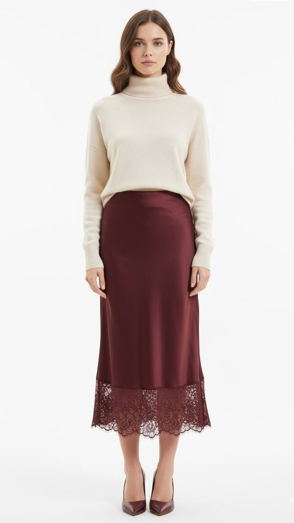 Gonna Satin Pizzo