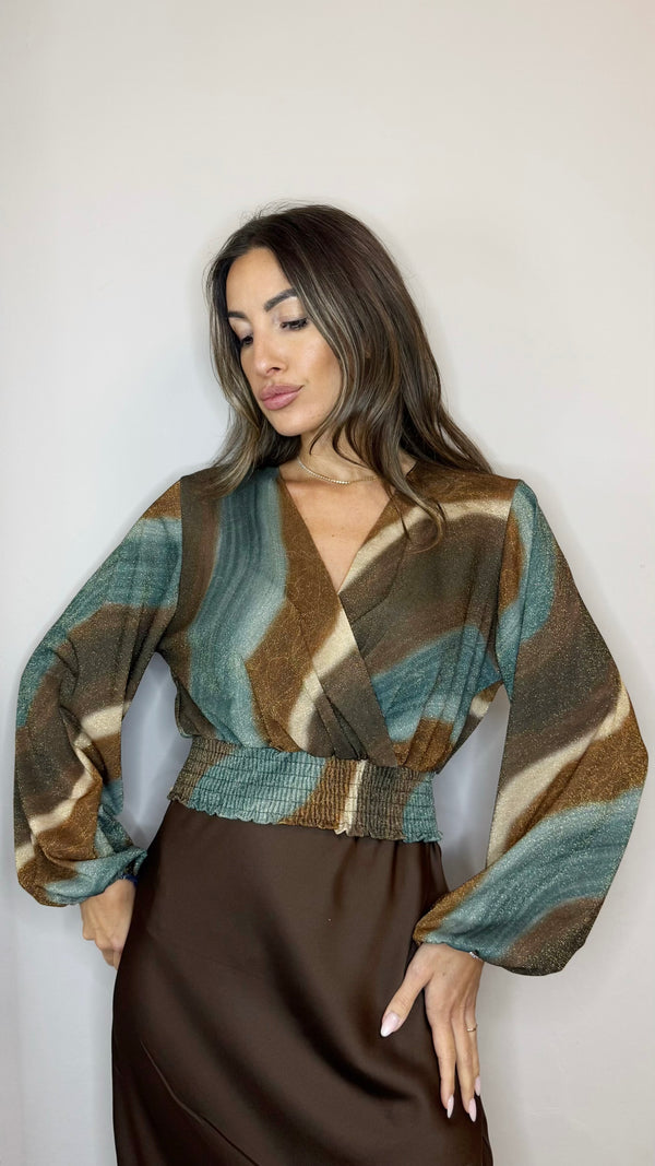 Top Lurex Incrocio