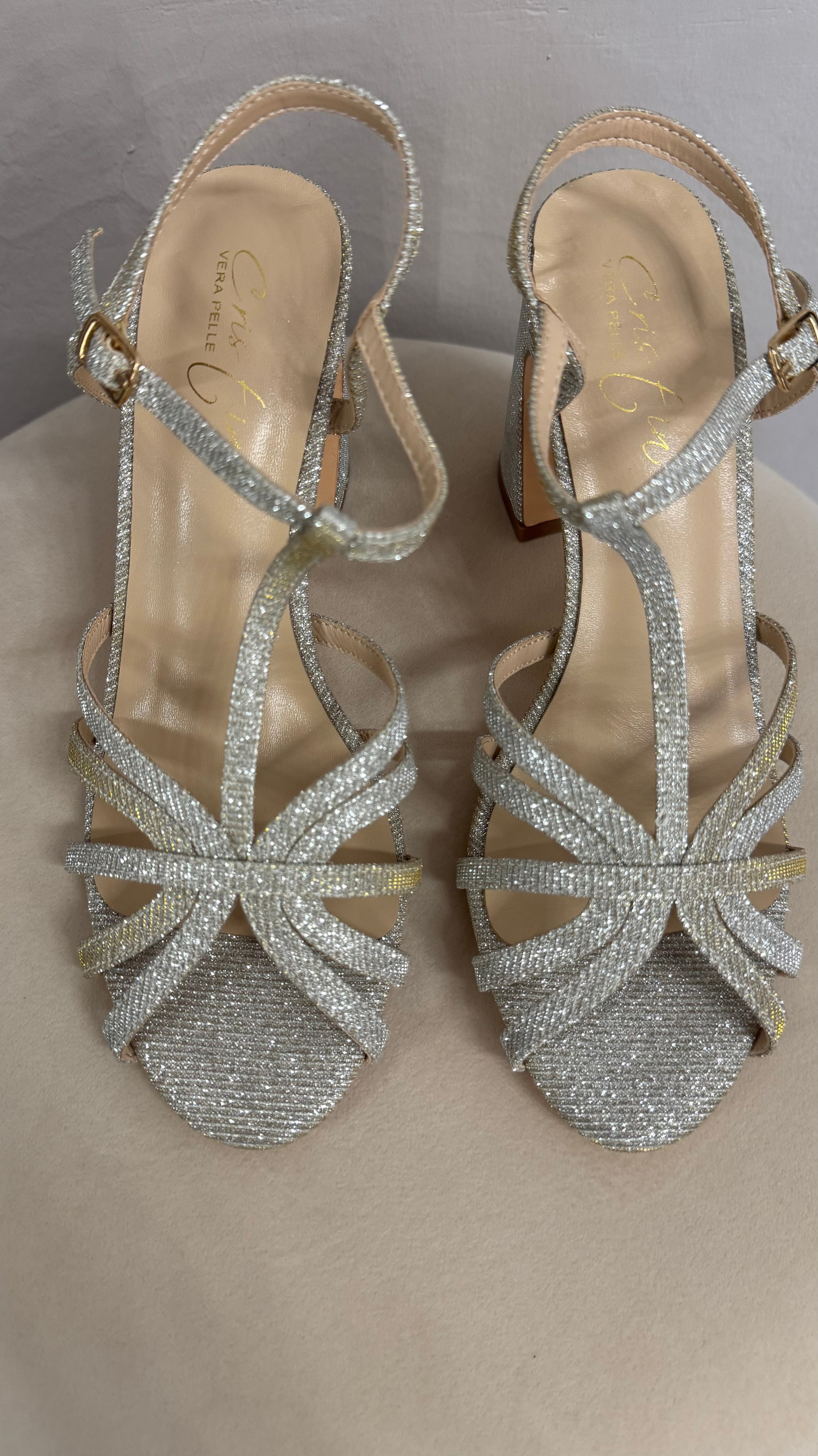 Celine Lurex Champagne pelle