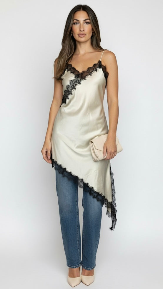 Dress Raso e Pizzo