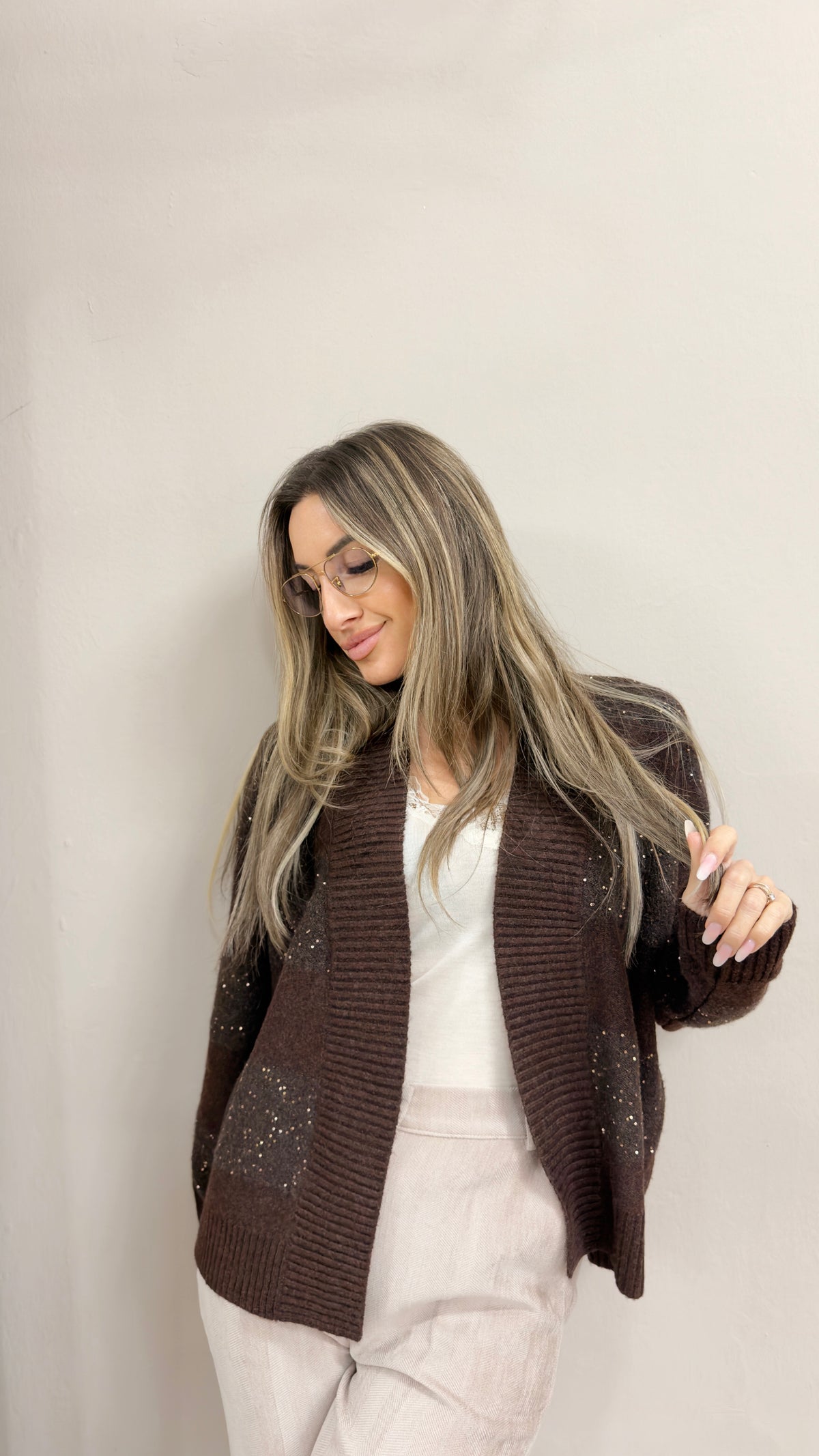 Cardigan Lurex Micropailletes TAKE2