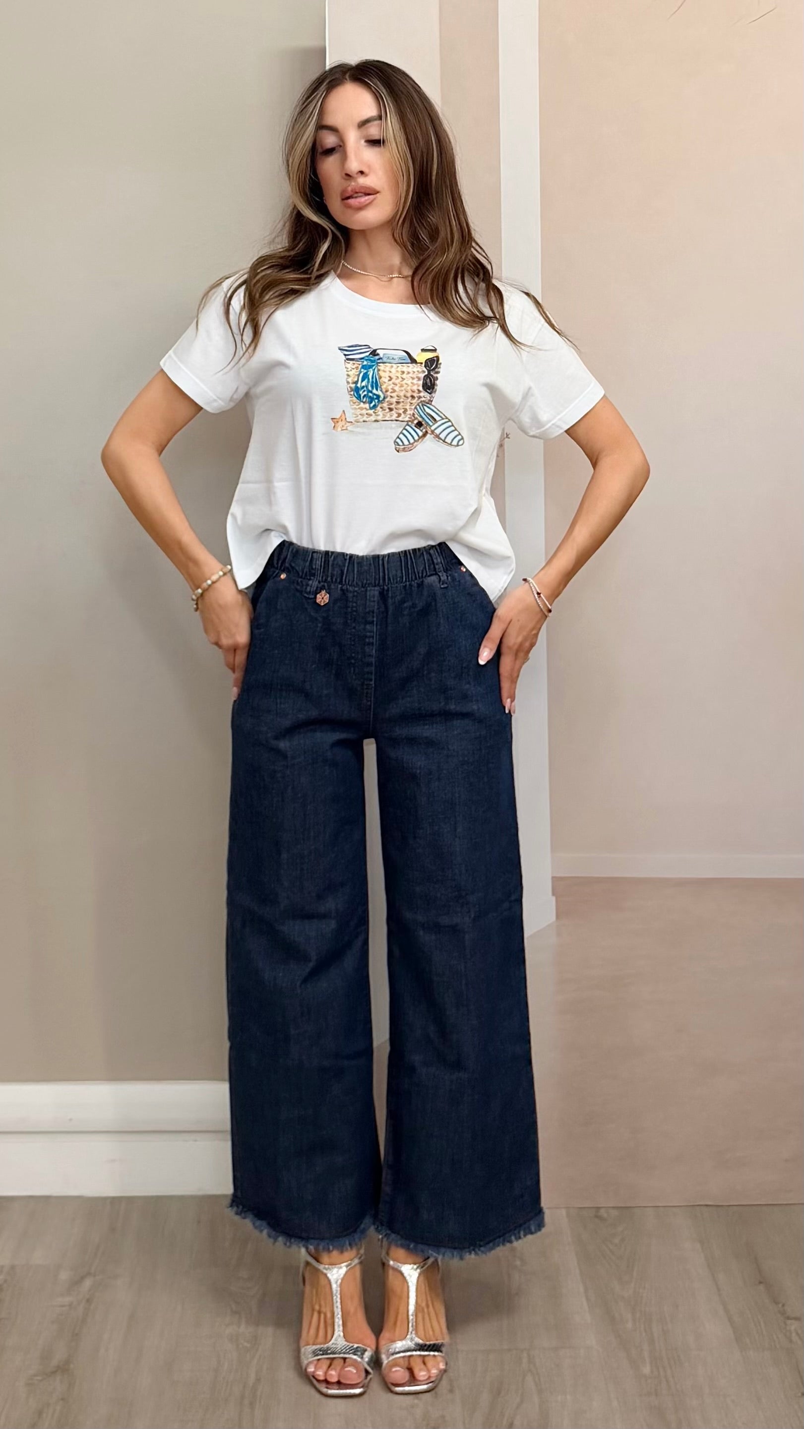 Jeans Crop Sfrangiato RAGNO