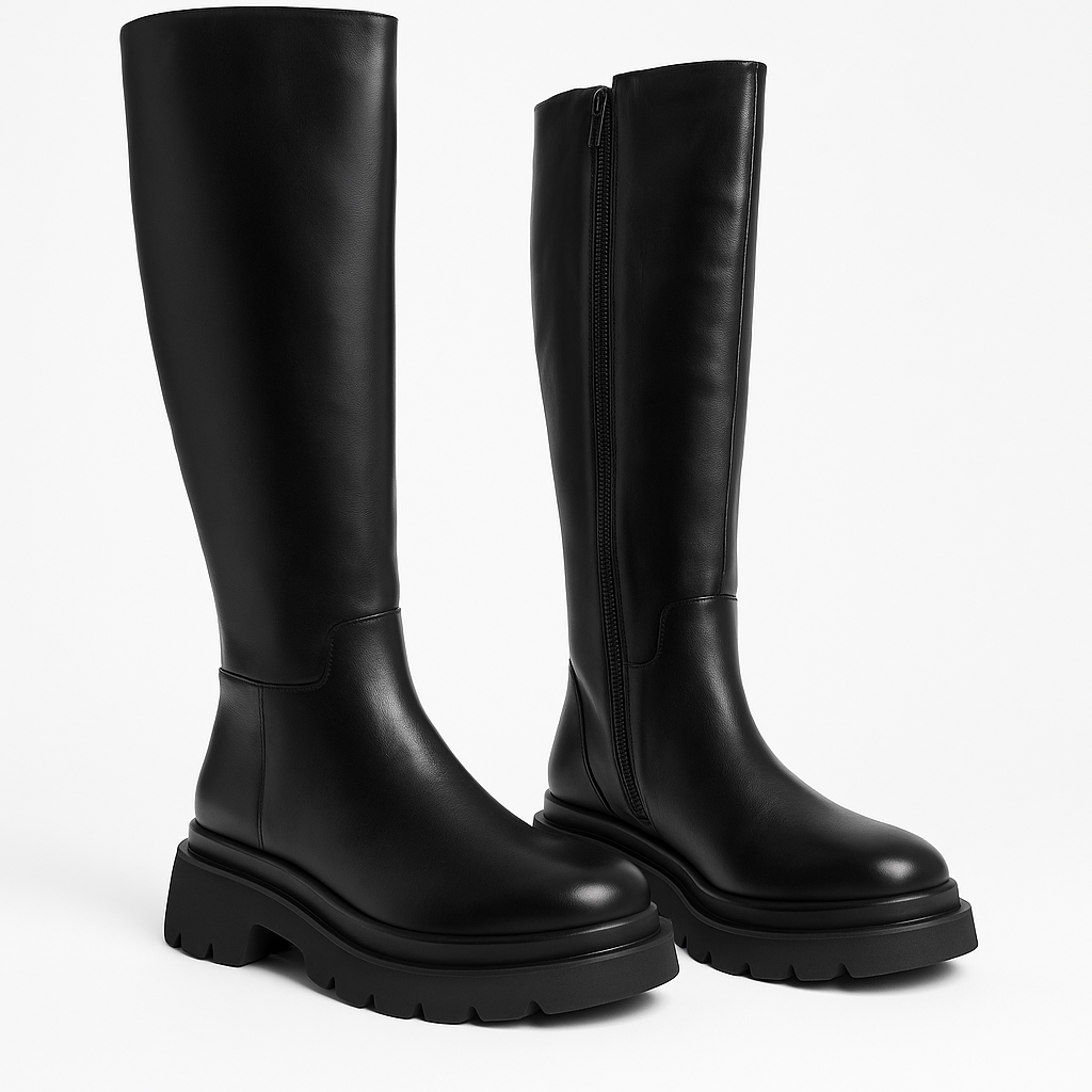 Stivale Chunky Pelle