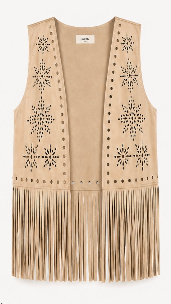 Gilet Traforato Frange