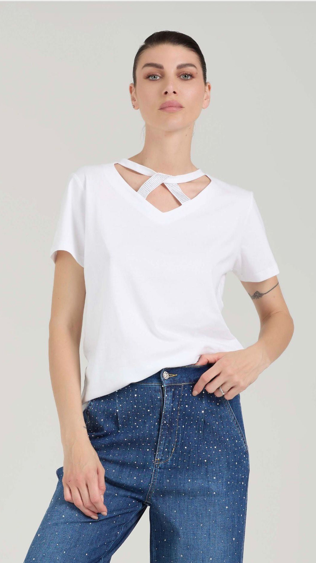 T-Shirt Applicazione Collo Take2 Brand