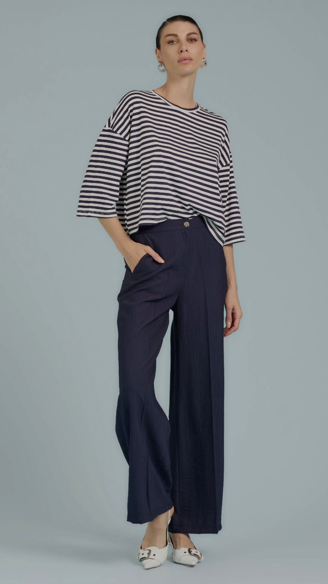 Pantalone Morbido in Plisse Take2 Brand
